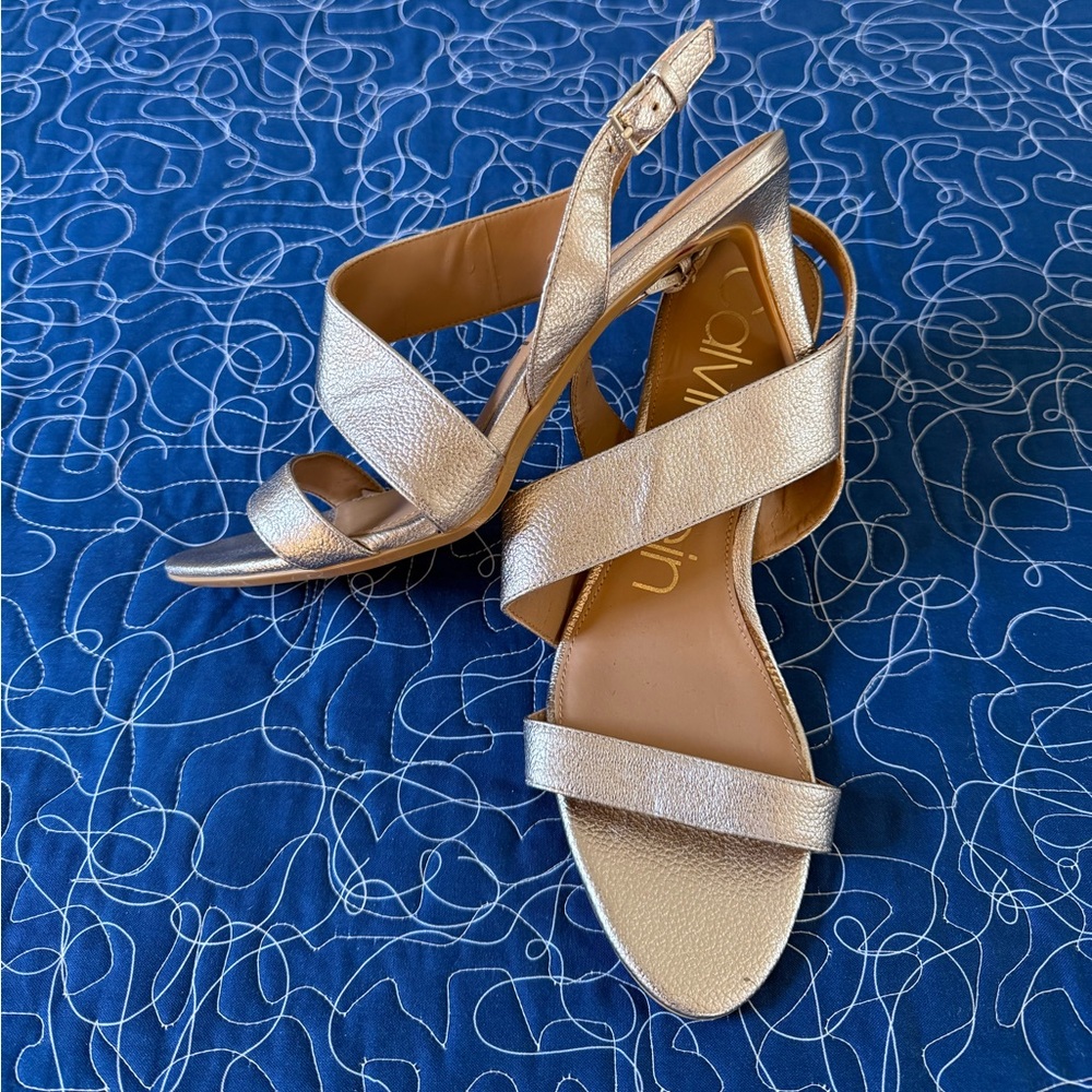 Calvin Klein - 9-  Rose Gold Strap Heels